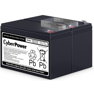CyberPower RB1270X2F UPS Replacement Battery with 2x 12V/7AH batteries, pre-assembled cartridge